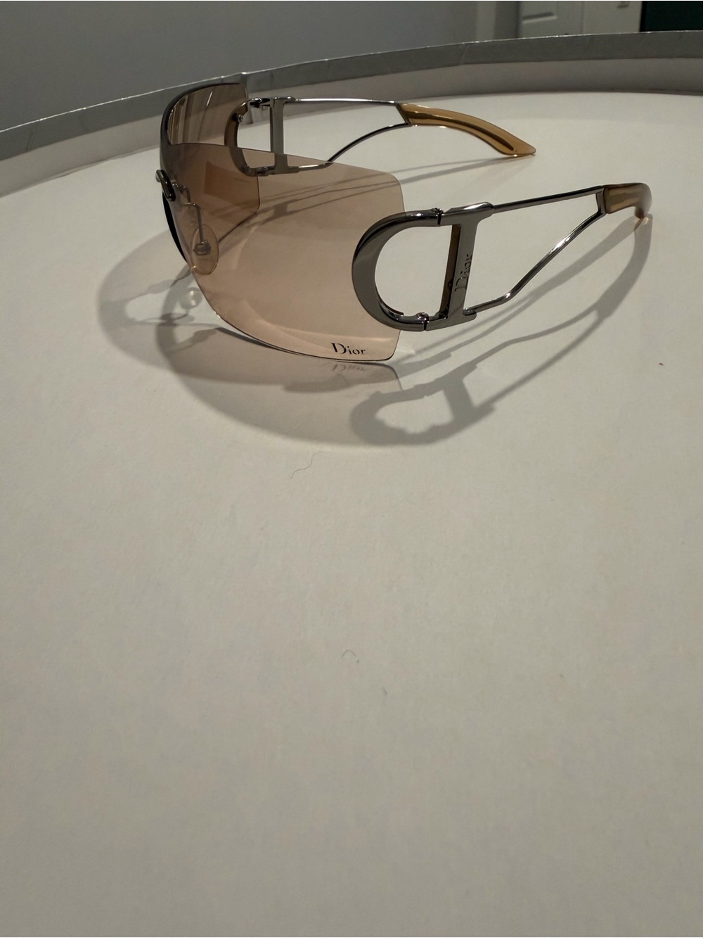 Dior Women's Shield rimless Sunglasses in Brown Gradient vintage